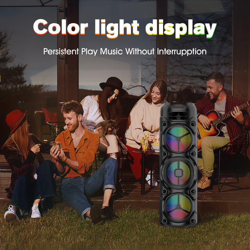 ZQS8308 Dedicated Outdoor High Power Portable Bass Speaker Wireless K Song Microphone Bluetooth Speaker