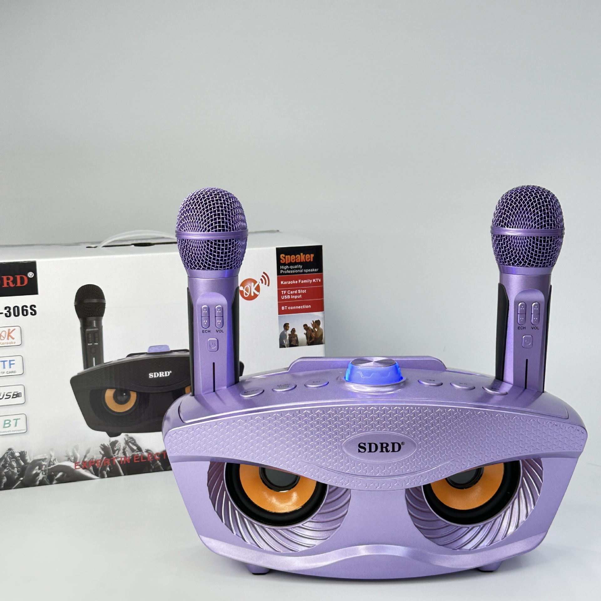Owl SD-306S Wireless Microphone Home KTV Portable Wireless Microphone Bluetooth Speaker All-in-One