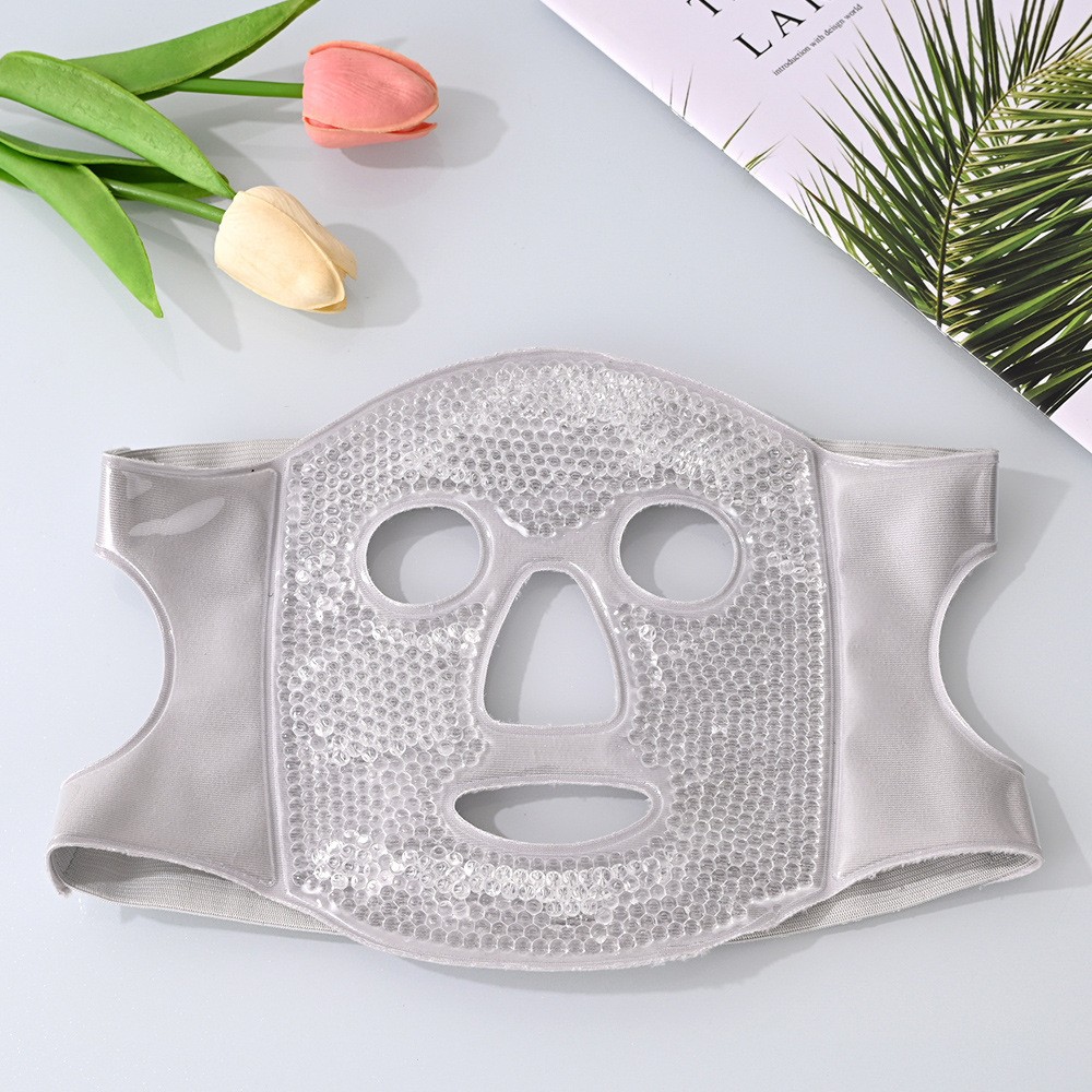 Ice compress mask, ice compress eye mask, ice pack for face, postoperative recovery hot compress, full face cooling, ultra-soft face mask