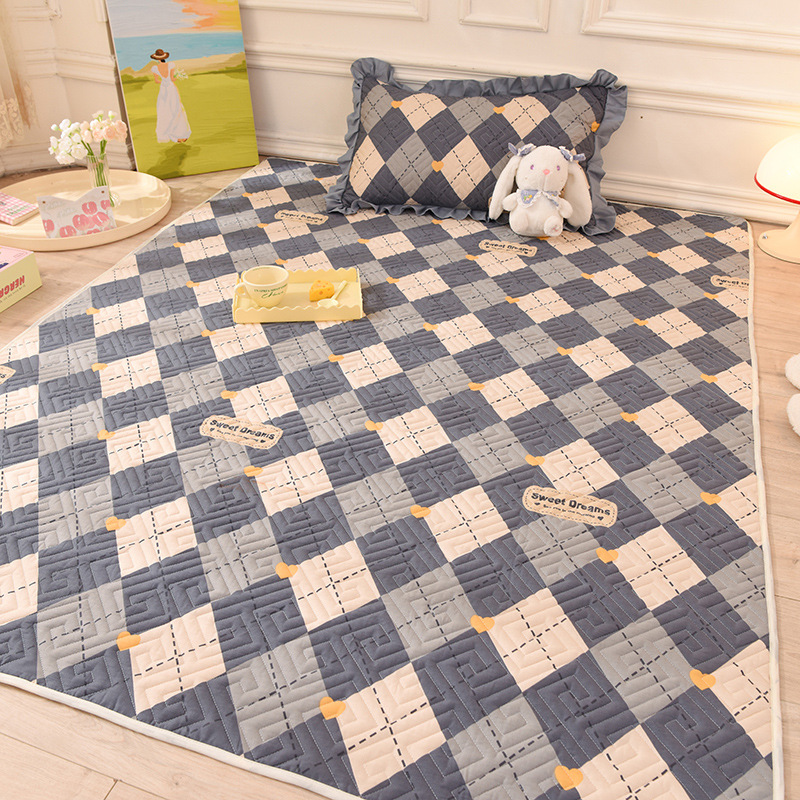 Cotton crawling mat protective pad machine washable fabric children crawling mat protective cover baby crawling mat anti-slip