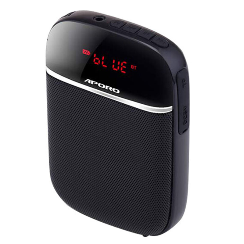 APORO T2UHF Bluetooth Wireless Mini Amplifier Teacher Tour Guide Headset Waist-hung Speaker Small Bee