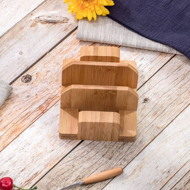 Cutting board rack kitchen chopping block holder knife rack household storage rack bamboo countertop bowl plate pot lid rack