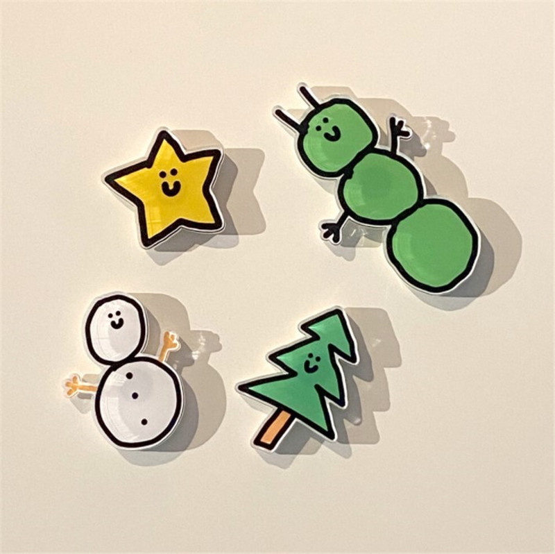 Acrylic Fridge Magnet Message Fridge Decoration Resin Mini Fridge Door Gift Magnetic