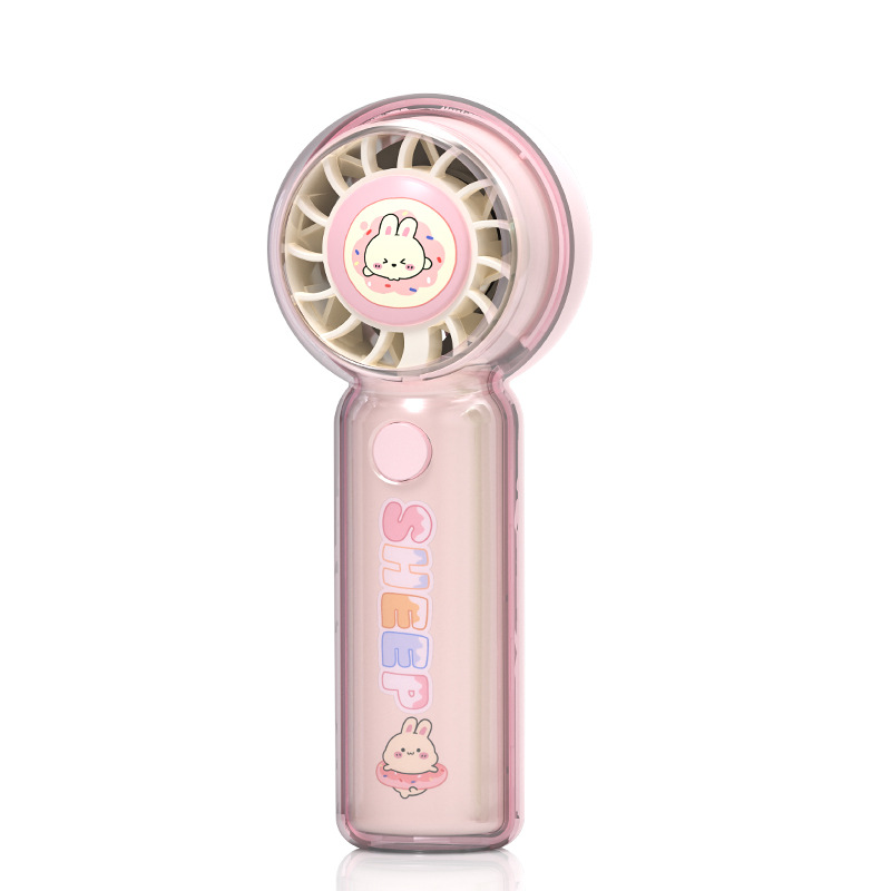 Cartoon Portable Handheld Fan USB Charging Outdoor Lanyard Fan Cute Turbo Fan