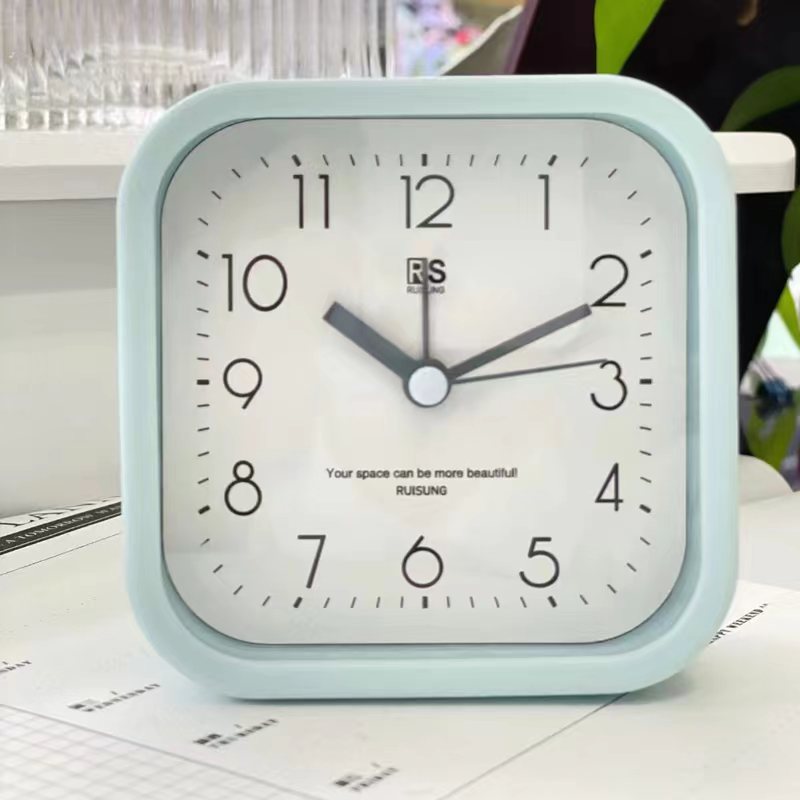 Square simple three-dimensional home decoration alarm clock student digital alarm small alarm clock