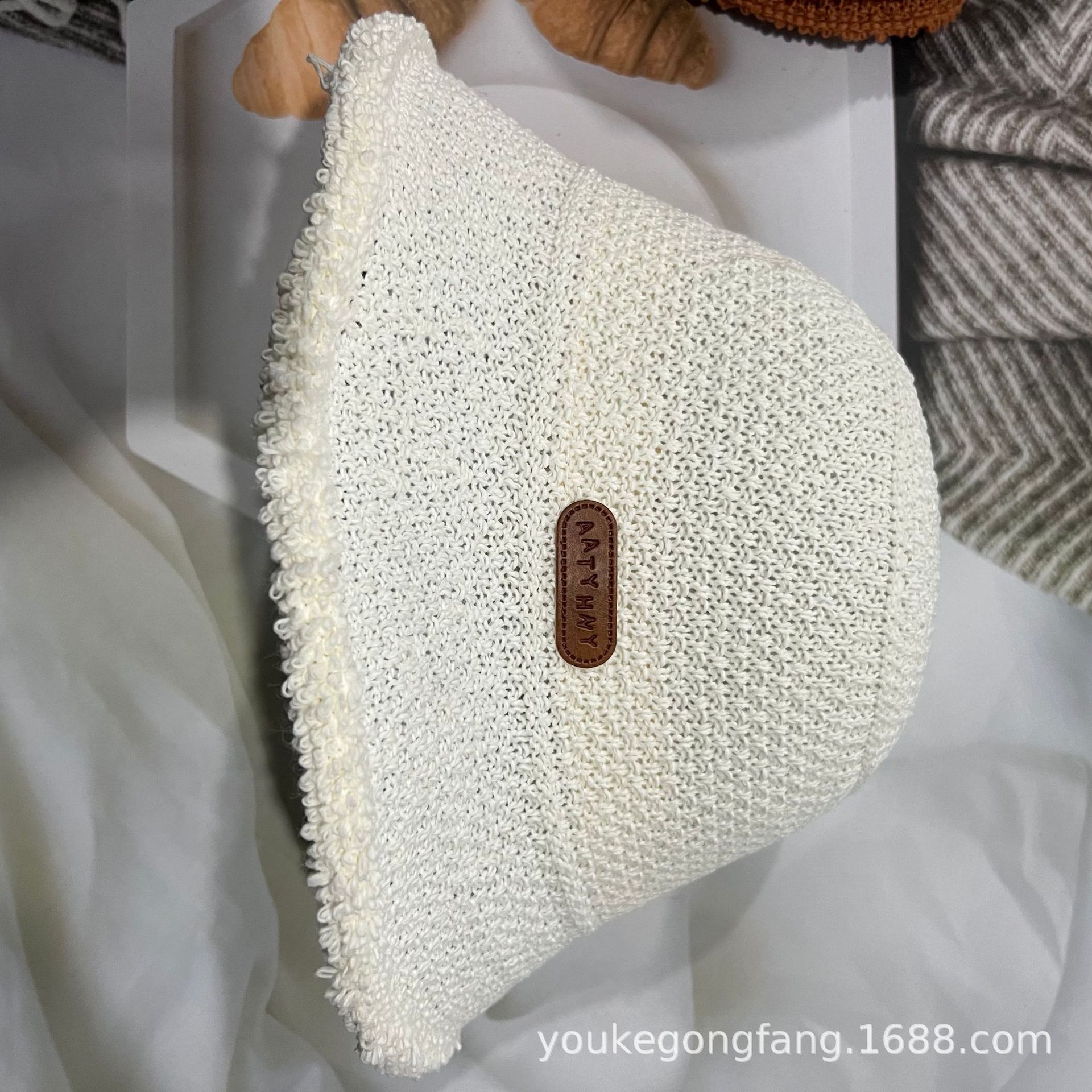Women's Beach Hat Summer Thin Knit Sun Protection Fisherman Hat Sun Hat Women's Beach Hat