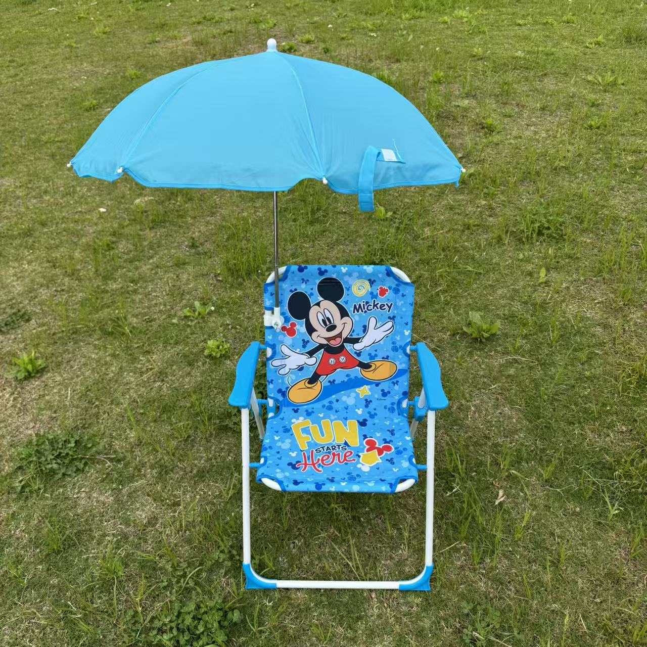 Disney baby photo seat stool, children's umbrella small chair cartoon infant board sunshade beach