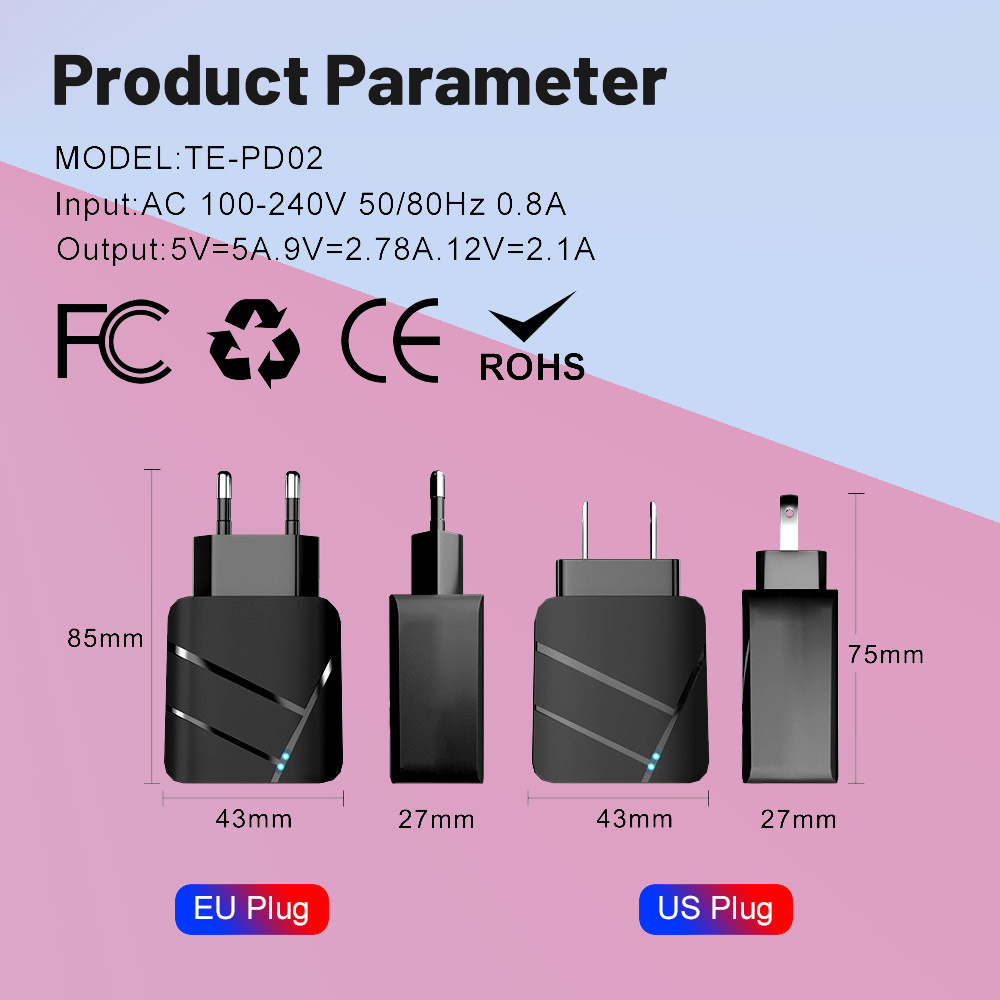 40W PD+QC3.0 Compatible with iPhone 14 Fast Charging PD Charger Travel Charger Fast Charging Phone Charger