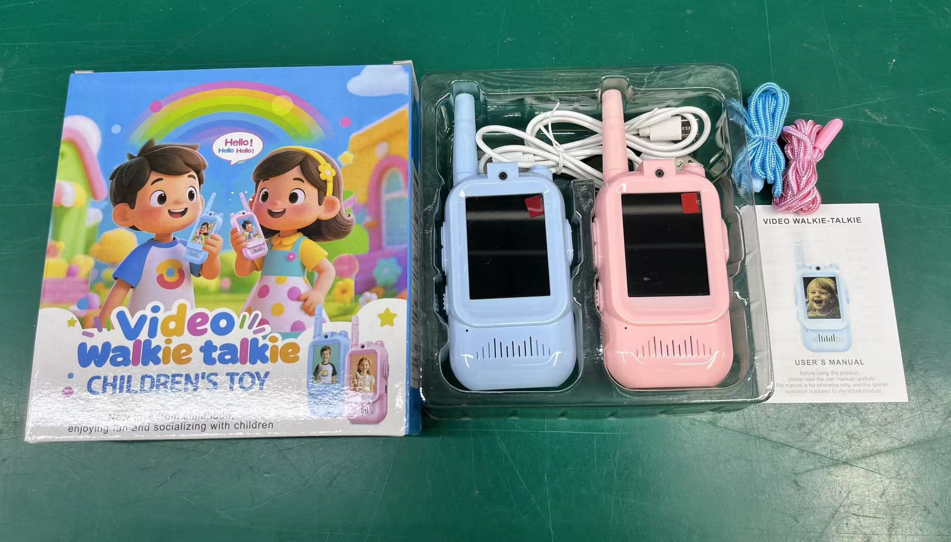 Handheld mini DJ100 children's walkie-talkie 3km clear talk outdoor flashlight children's educational interactive toy