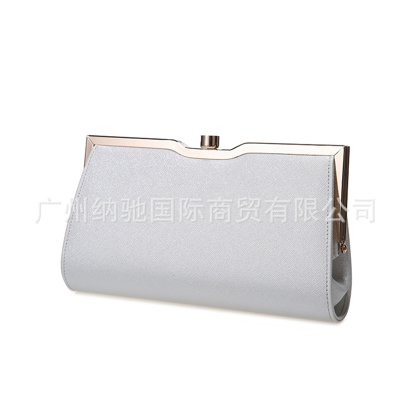 PU evening clutch bag single shoulder bag wedding dress evening dress cheongsam chain handbag kiss-lock bag