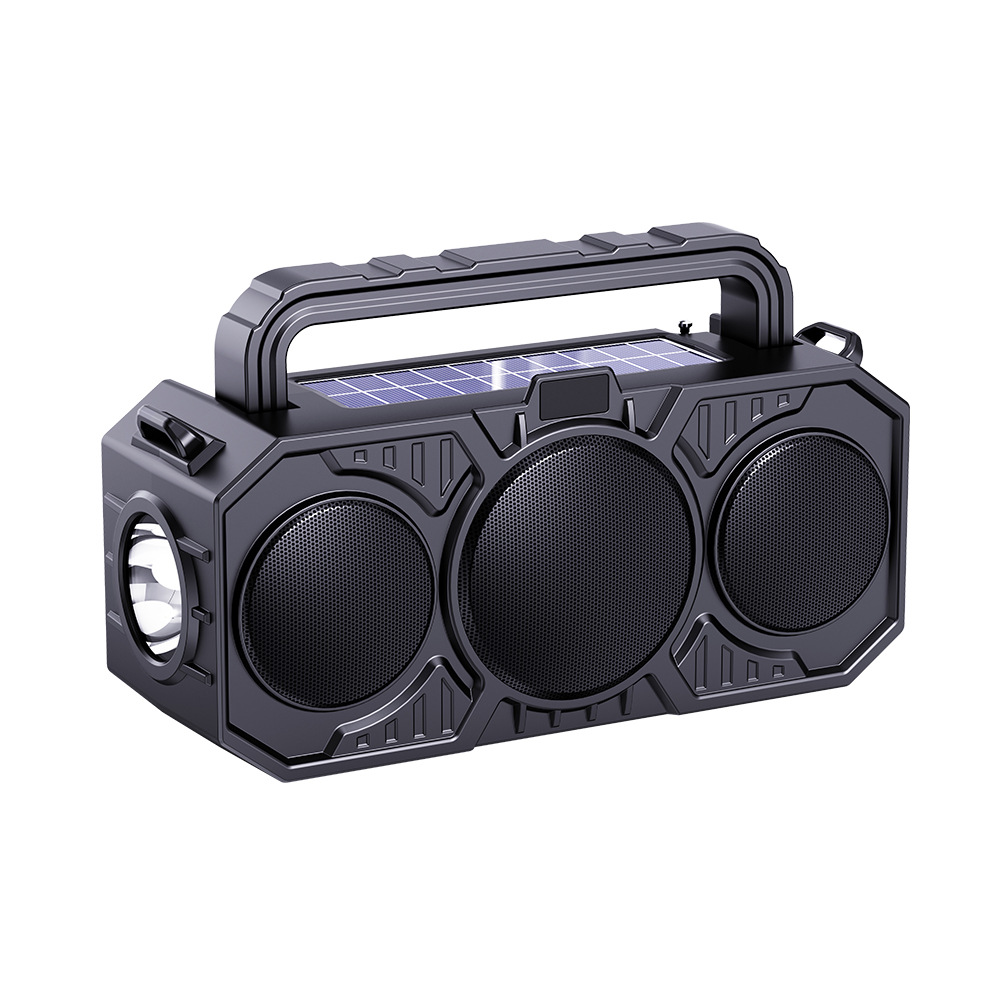 Outdoor Wireless Bluetooth Speaker Dual Solar with Flashlight Card Player Audio Africa Bluetooth Speaker