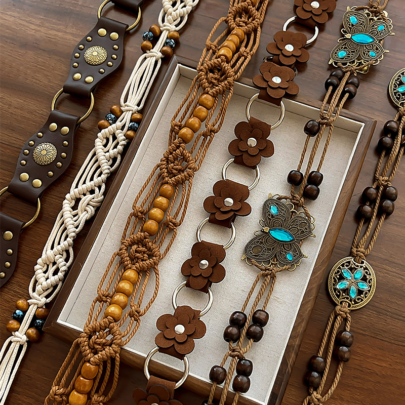 Bohemian ethnic style butterfly belt for women dress waist decoration waist chain accessory