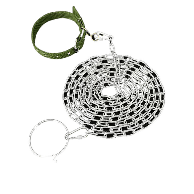 Anti-bite dog leash extended rust-proof chain dog chain dog collar iron chain dog leash