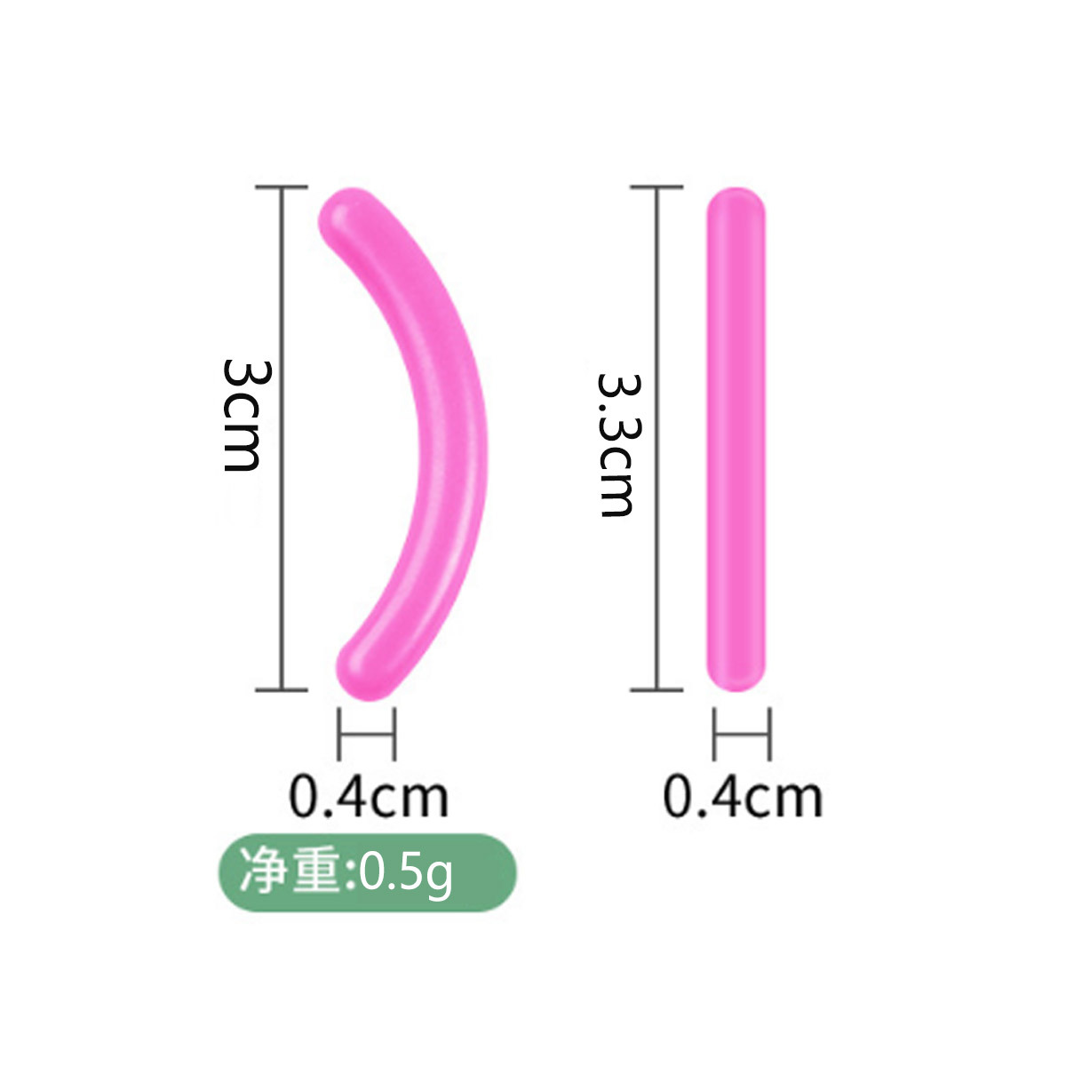 Eyelash Curler Replacement Pad Not Easy to Break High Elasticity Durable Silicone Strip Multi-Color Selection Eye Lash Replacement