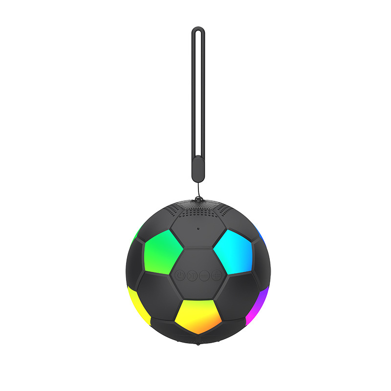 New Football Bluetooth Speaker RGB Light Portable Mini Outdoor World Cup Football Audio