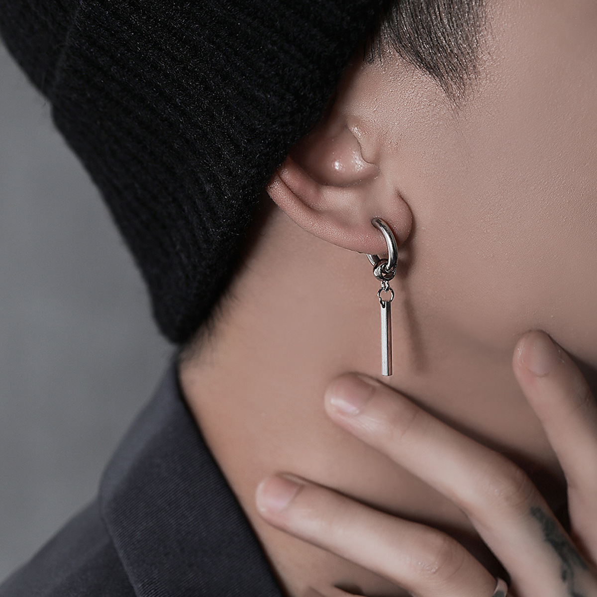 925 earrings for men, feeling Zoro earrings cool handsome ear clips for no ear hole men, no piercing earrings