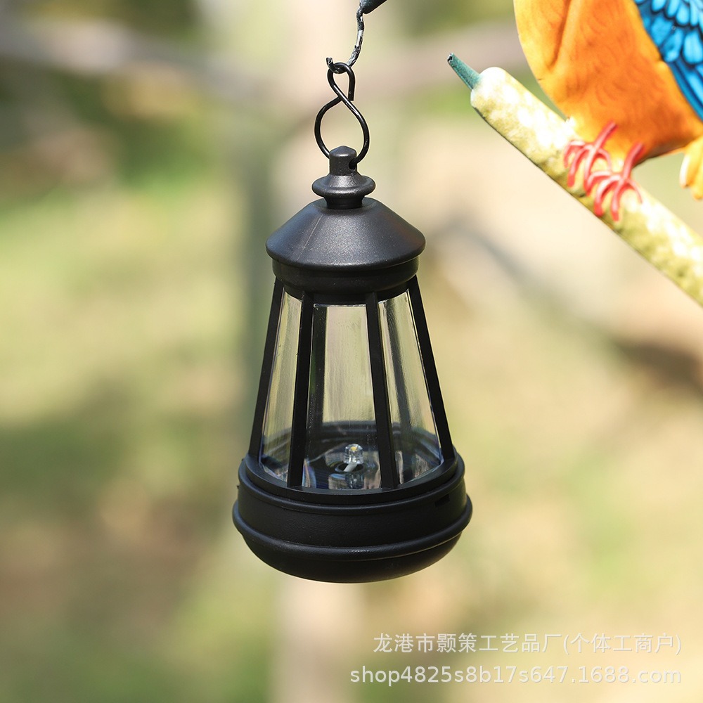 New Solar Bird Lantern Waterproof Outdoor Landscape Light Garden Courtyard Decoration Iron Art Craft