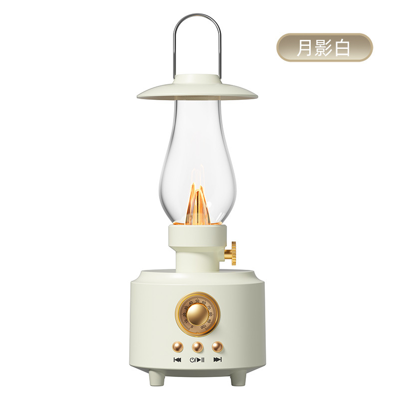Kerosene Lamp Bluetooth Speaker Portable Outdoor Camping Light Speaker Flame Atmosphere Night Light Speaker