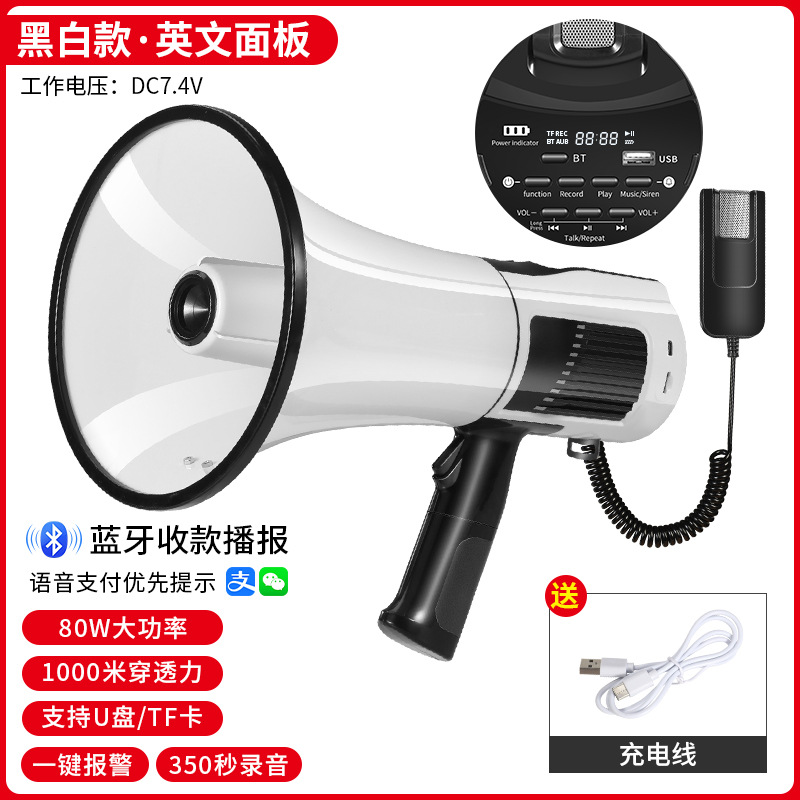 80W High Power Handheld Multifunctional Wireless Amplifier with Strong Penetration for Promotion and Vending Loudspeaker