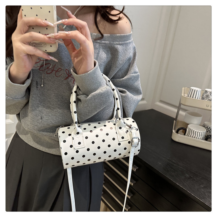 2026 New Handbag Cute Polka Dot Commuter Bag Women Boston Handbag