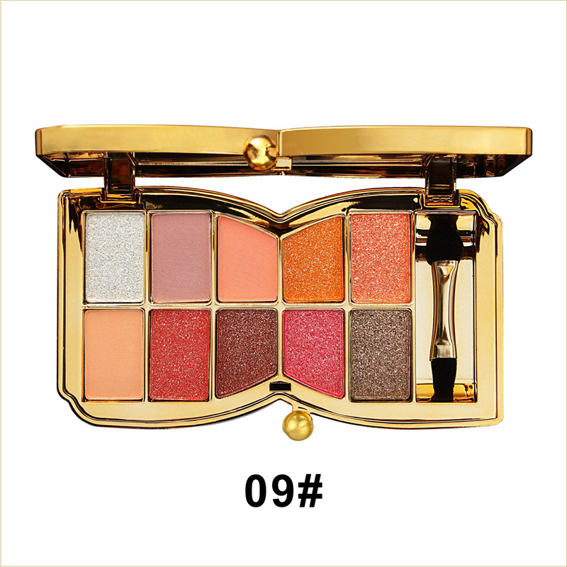 Vini Bear 10-Color Explosive Shimmer Eyeshadow Shimmer All the Way Fine Non-Flying Powder Beginner