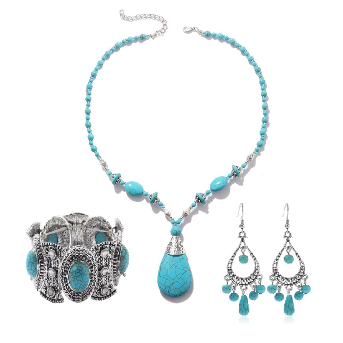 Necklace turquoise necklace Bohemian ethnic style turquoise necklace women