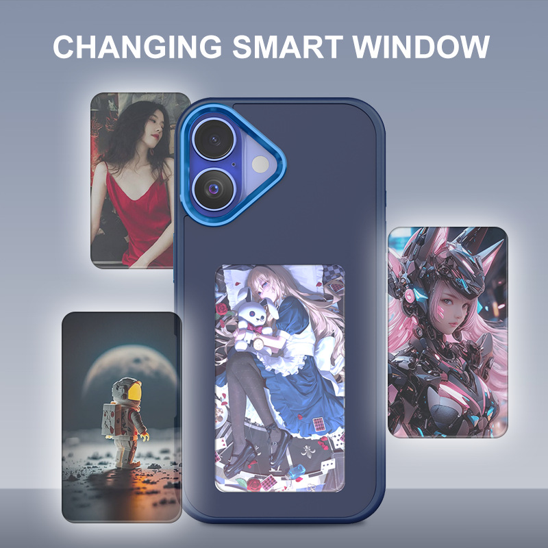 Seven Colors Optional DIY E-Ink NFC Screen Projection Phone Case for iPhone 13/14/15/16/17 Pro Max