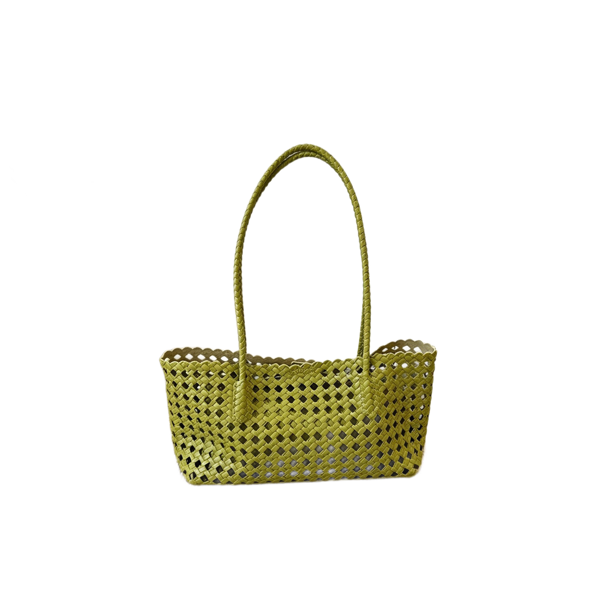 2026 New Vacation Basket Bag Hollow Single Shoulder Underarm Mother-Child Tote Bag Handheld Bag Single