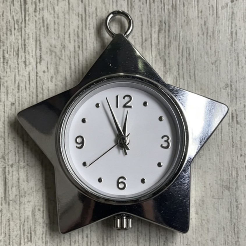 Star-shaped wall clock decorative quartz clock simple home ornament hanging decoration multi-color optional