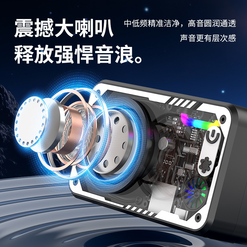 Transparent Mecha Bluetooth Speaker Outdoor Home Portable Subwoofer Wireless Bluetooth Small Speaker