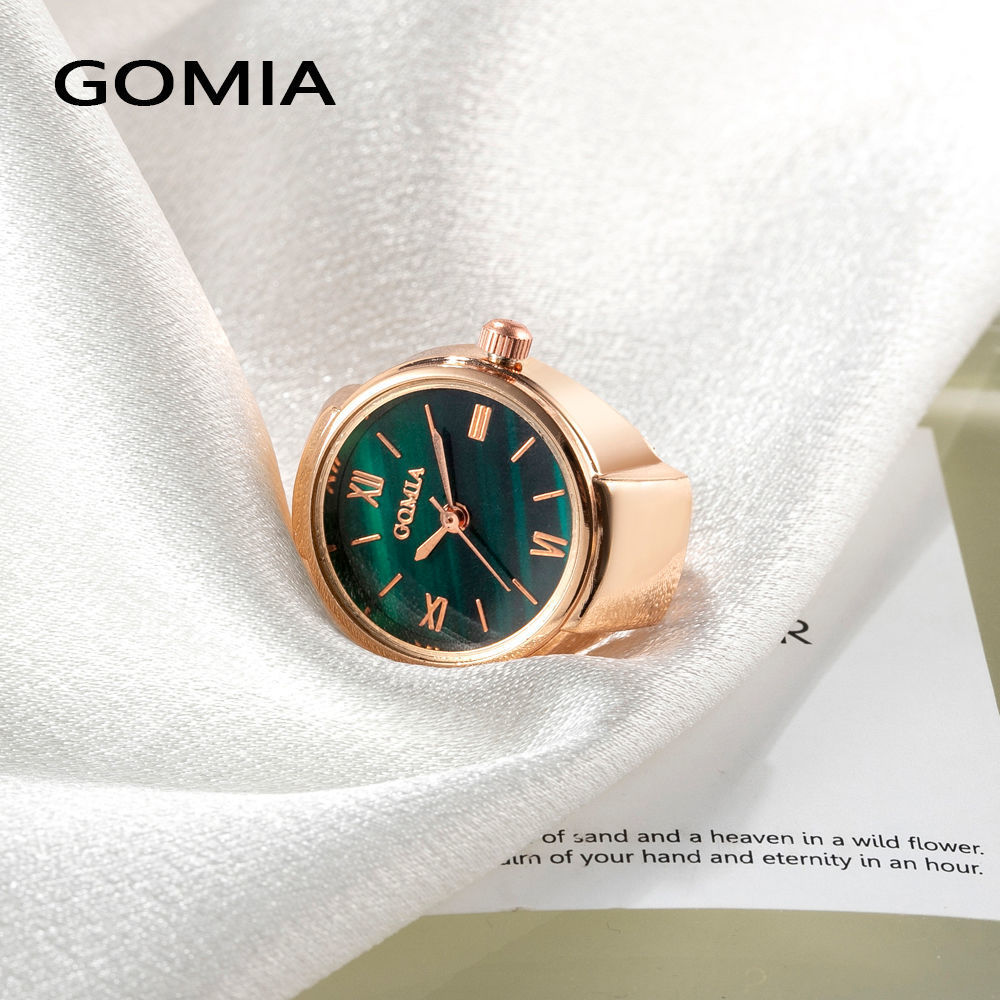 Domestic Non-Mechanical Mini Ring Watch Small Green Watch Ring Watch Niche Watch Finger Quartz Watch