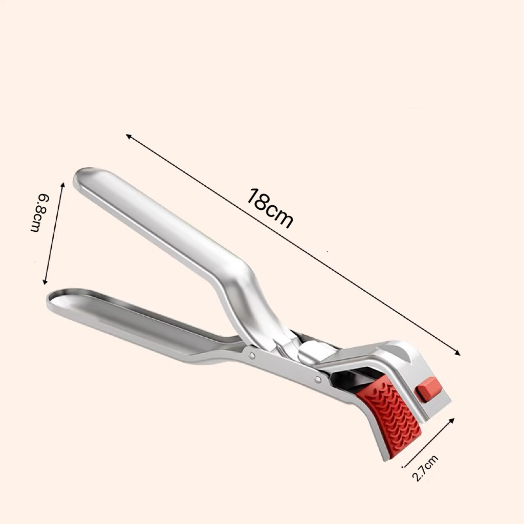 Anti-Scald Clip Plate Lifter Kitchen Supplies Stainless Steel Silicone Steamer Multifunctional Food Plate Clip