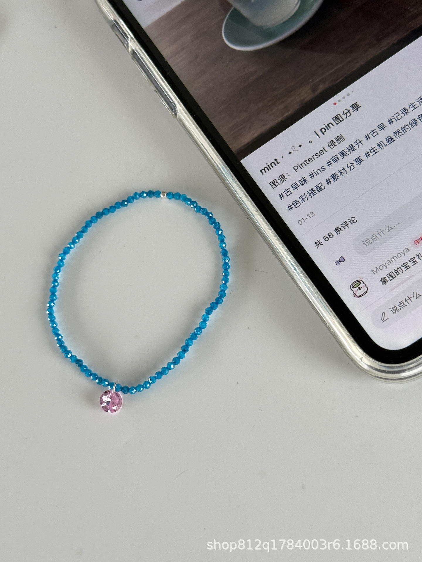 Dopamine candy color series self-made small colorful sugar super flash zircon gemstone pendant bracelet simple