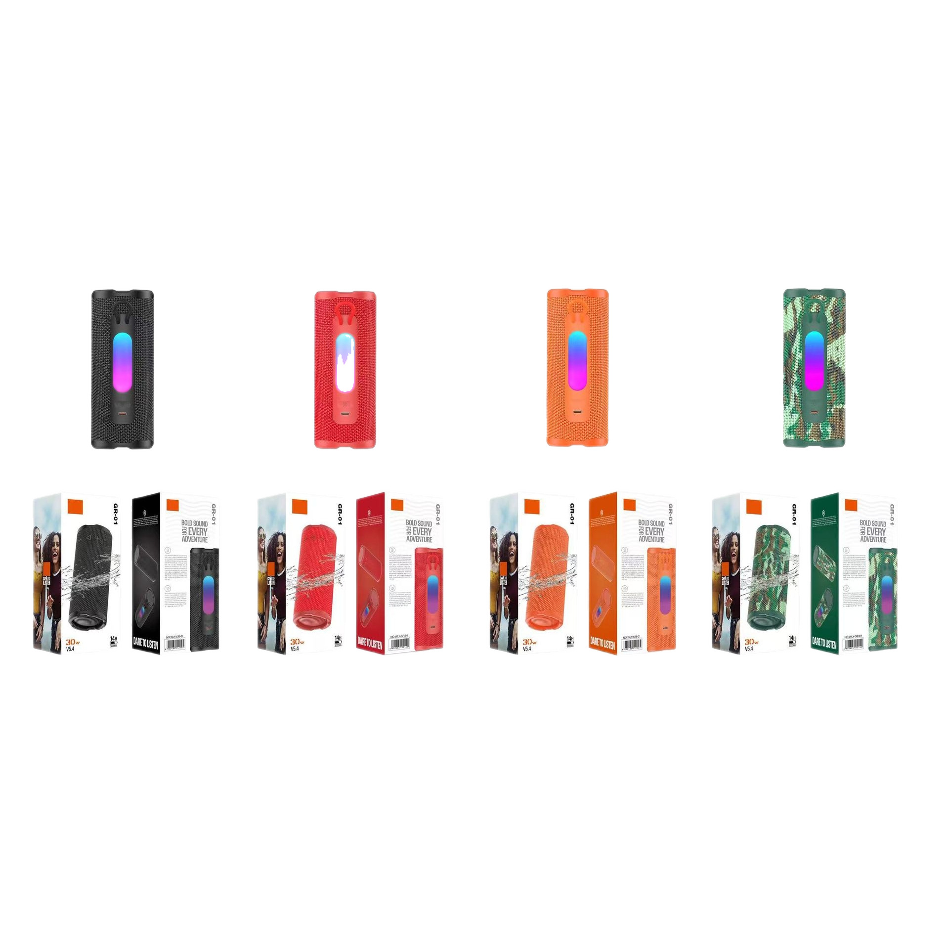 Grip Neon Can Outdoor Bluetooth Speaker Heavy Bass Portable Colorful Speaker Handheld Outdoor Sports Speaker