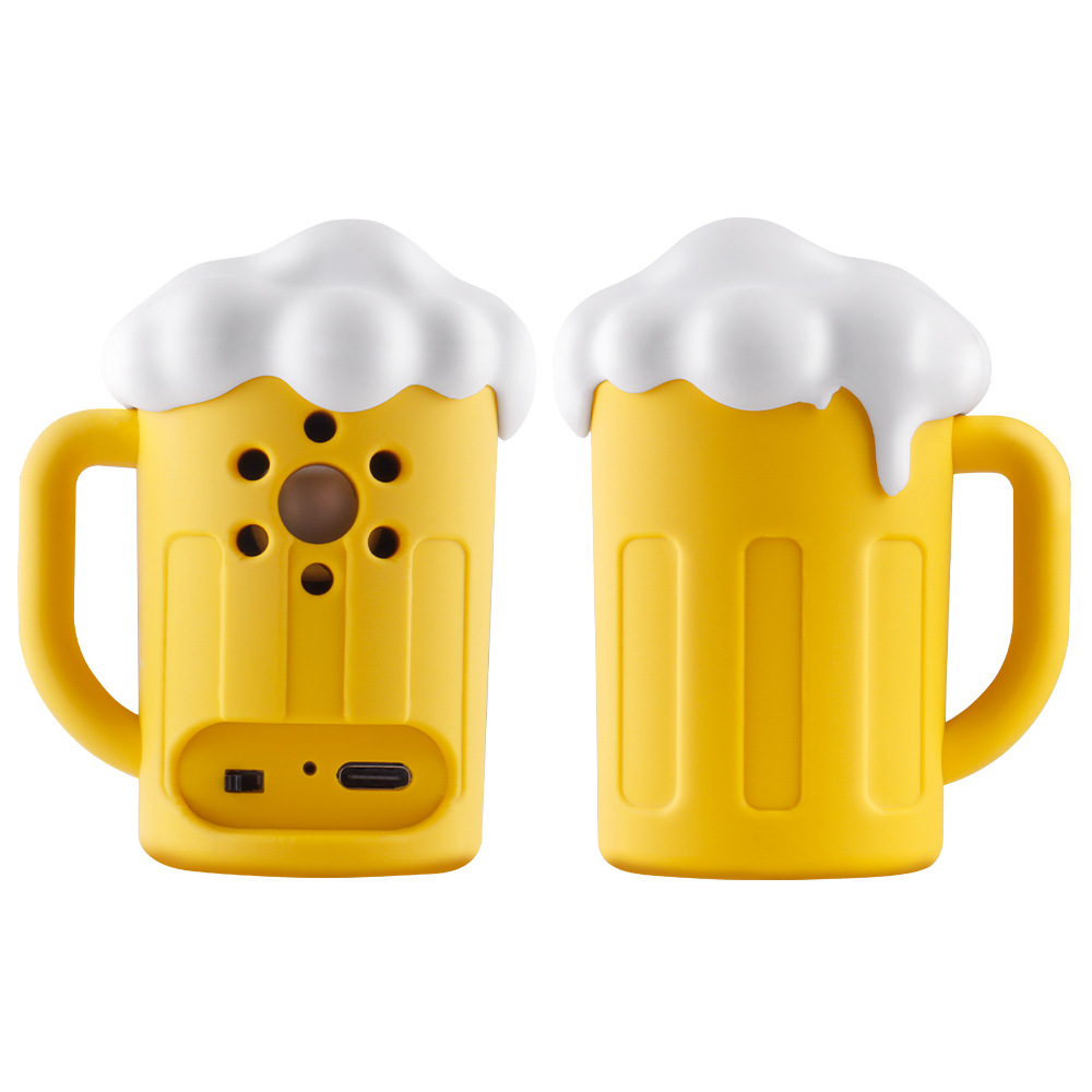 New Beer Mug Shape Bluetooth Speaker Portable Mini Small Speaker New High Sound Quality Wireless Subwoofer
