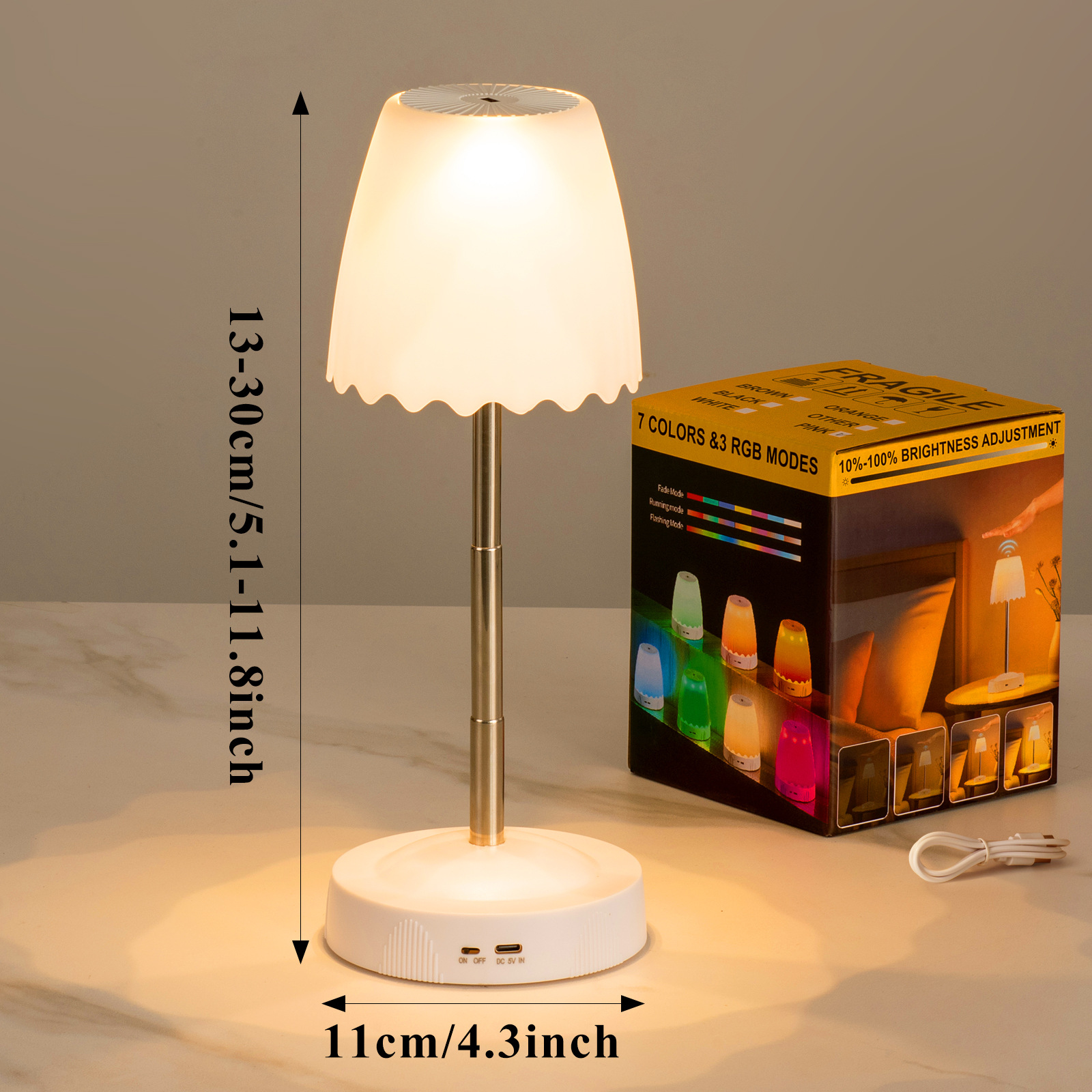 Human Body Induction Atmosphere Light Hand Sweep Desk Lamp Dormitory Bedroom Bedside Light Charging Night Light
