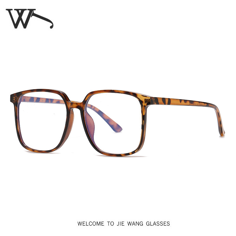 New Large Frame Plain Face Polygon Women Anti-Blue Light Flat Light Glasses Men Glasses Frame