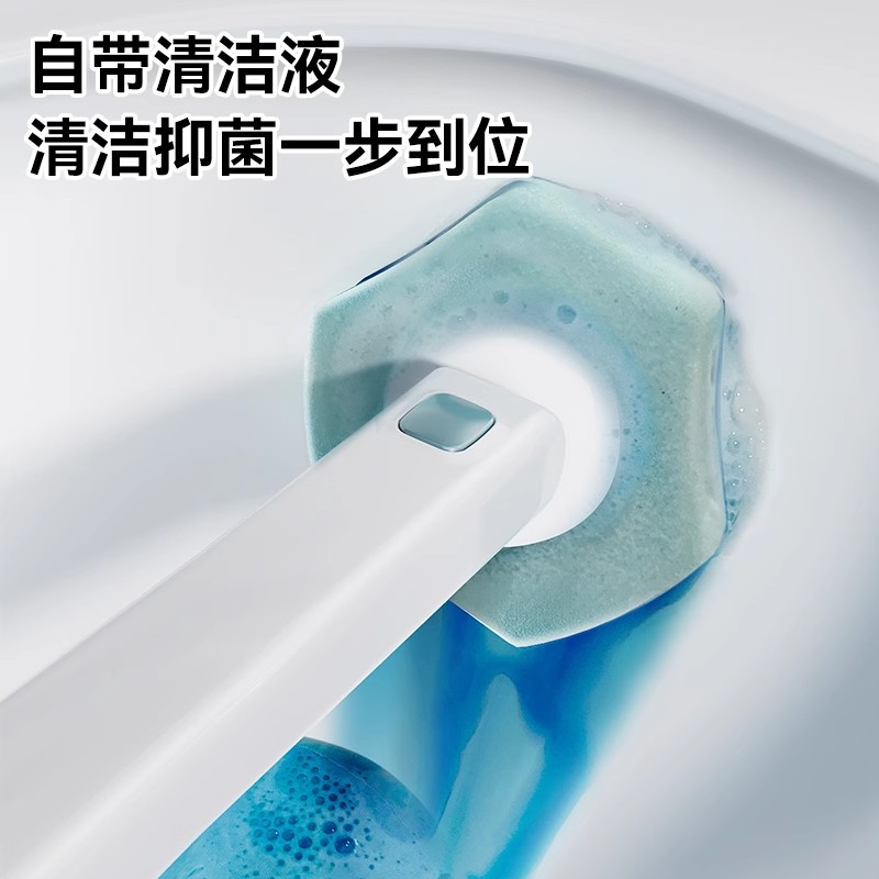 Benshang Disposable Toilet Brush Home No Dead Angle 2025 New Toilet Brush Head Wall-Mounted Cleaning