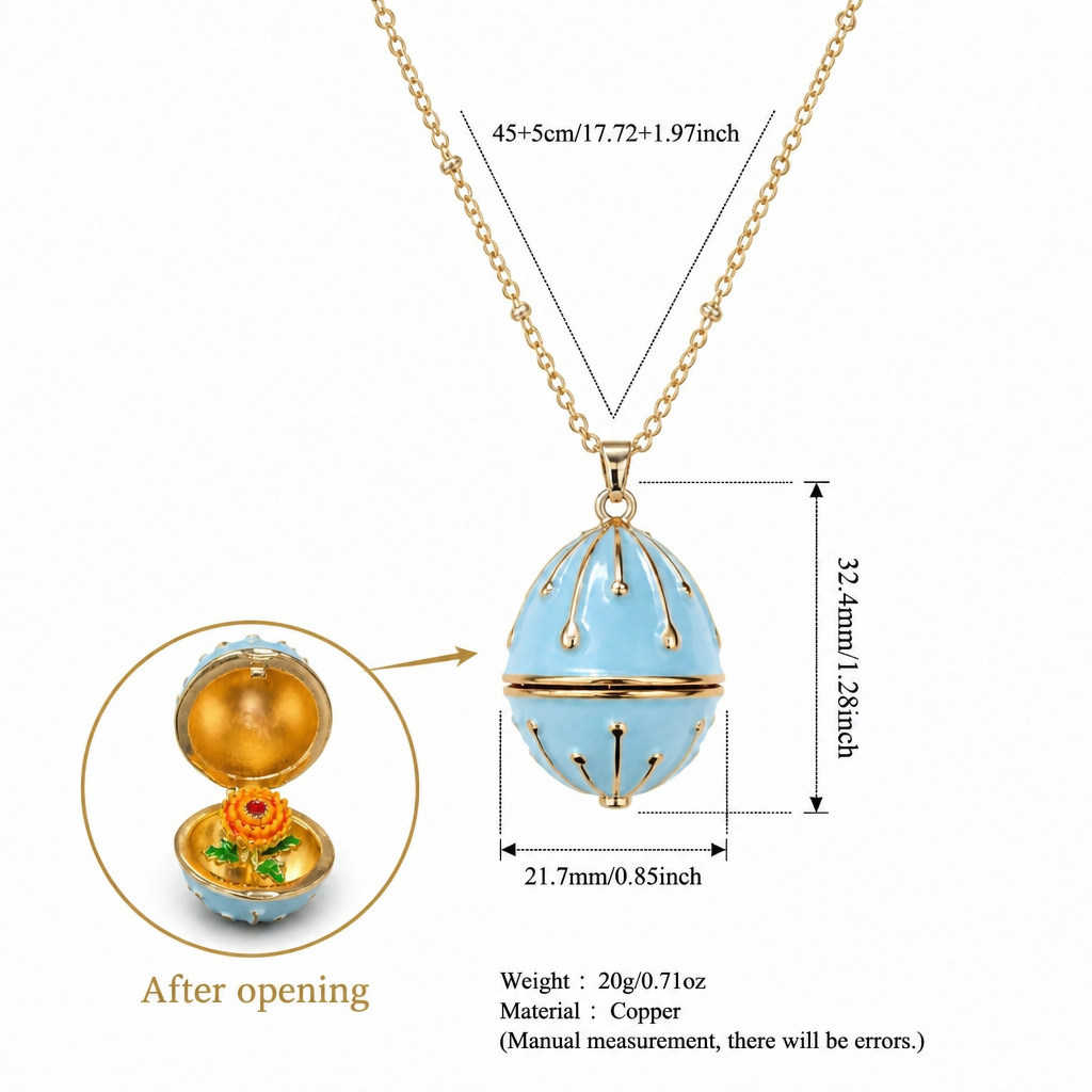 New December round box openable flower exquisite design popular compact necklace copper-plated gold