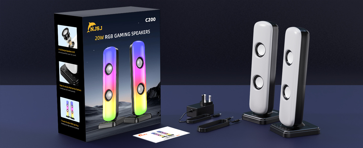 With adapter 2.0 computer speaker, custom full 25W RGB full-screen colorful light with Bluetooth subwoofer desktop audio