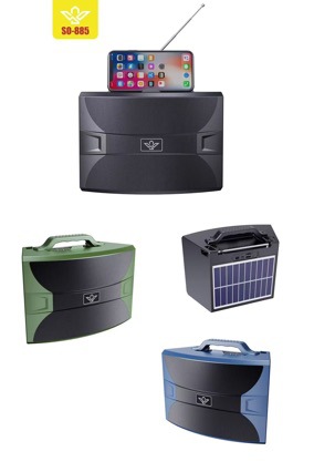 New Africa SO-885 Portable Outdoor Solar Heavy Bass Bluetooth Speaker with Stand Radio