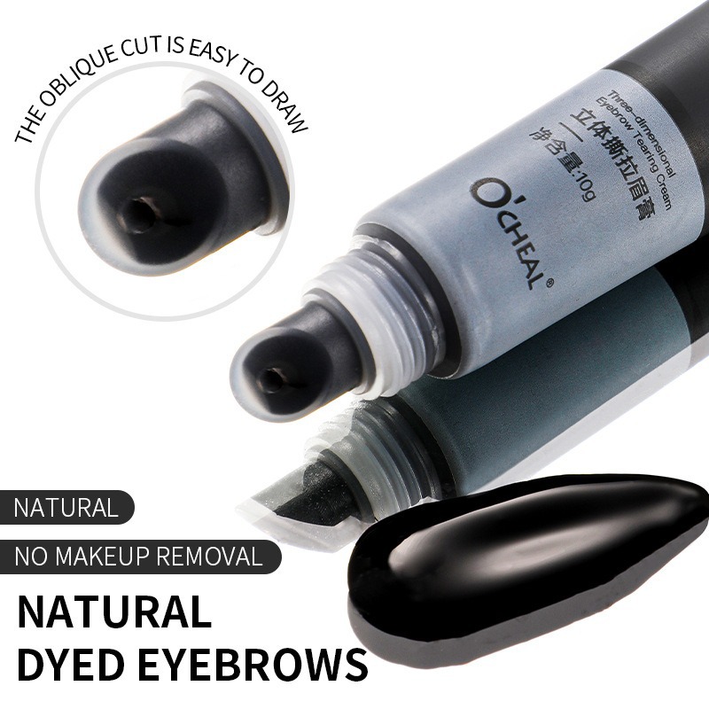 Cross-Border Foreign Trade Cosmetics O'Cheal 3D Peel-Off Eyebrow Gel Waterproof Long-Lasting Color Non-Smudging Peel-Off Dye Eyebrow Gel