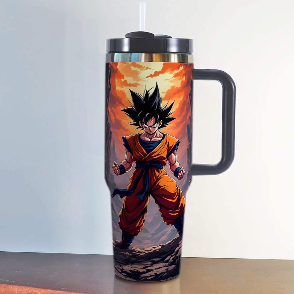 40oz tumbler Dragon Ball printed car ice霸 cup giant thermal cup car cup