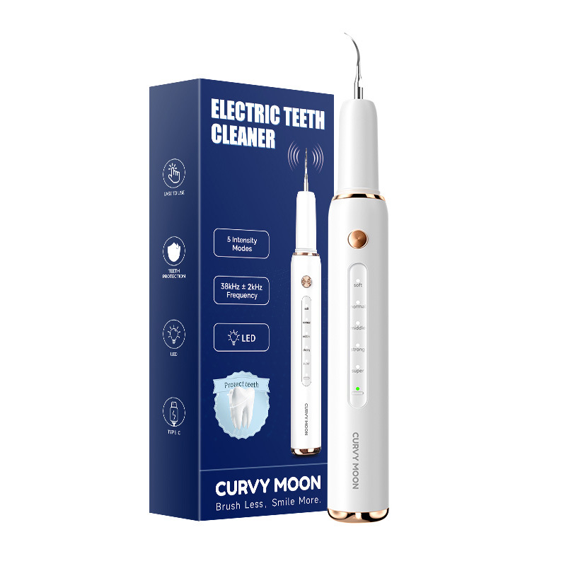 Cross-border ultrasonic teeth cleaner for removing plaque an