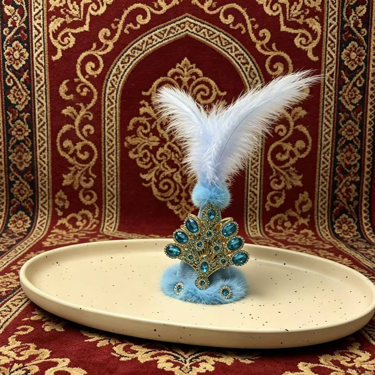 Xinjiang lamb souvenir cute rhinestone ethnic hat Xinjiang lamb accessory gift pendant