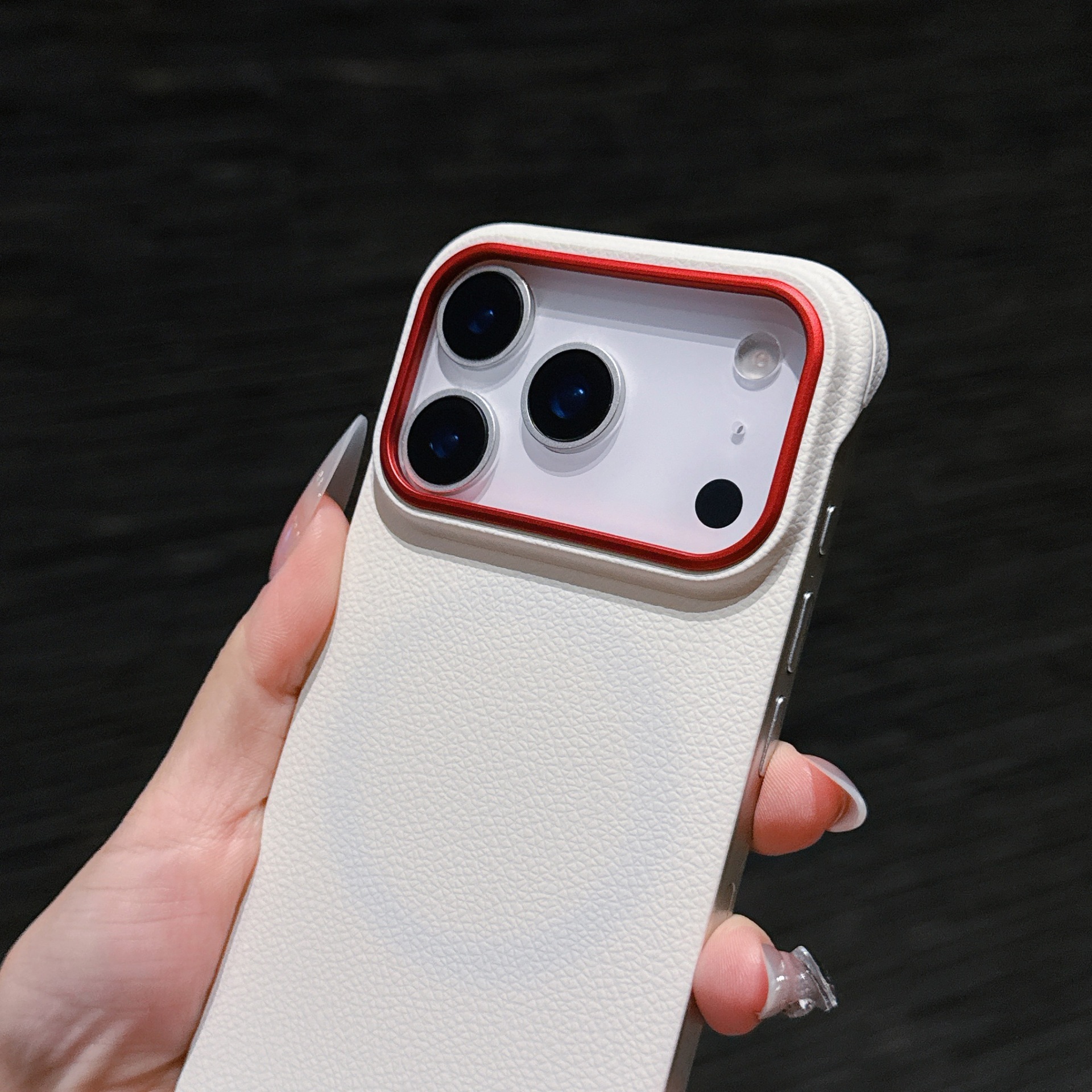 Leather bezel-less magnetic charging case for iPhone 17, new bare-hand feel, compatible with iPhone 17 Pro Max, anti-drop