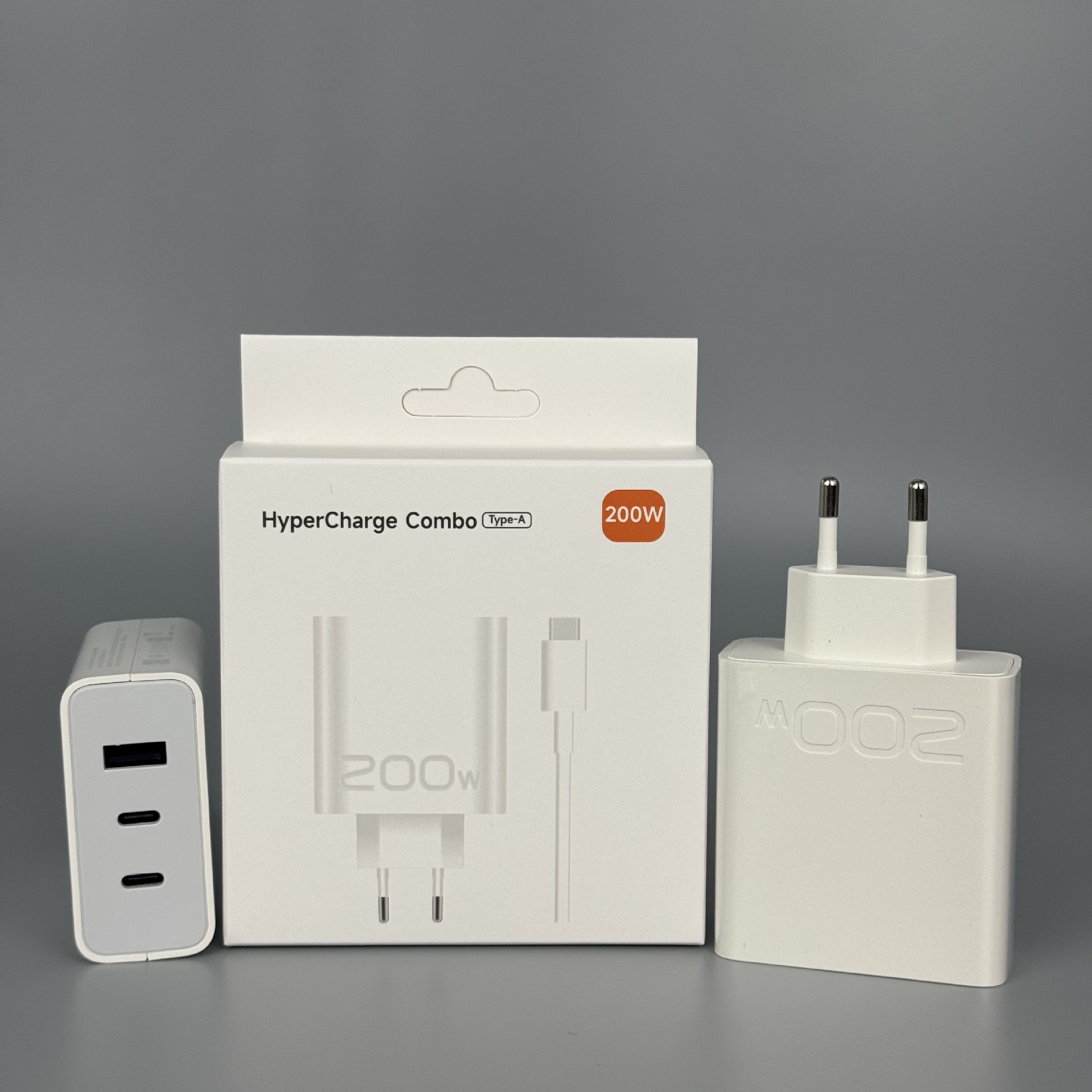 200W European Standard Charger 4 Port Multi-Function British Standard Charging Head Mobile USB Fast Charging Head Original