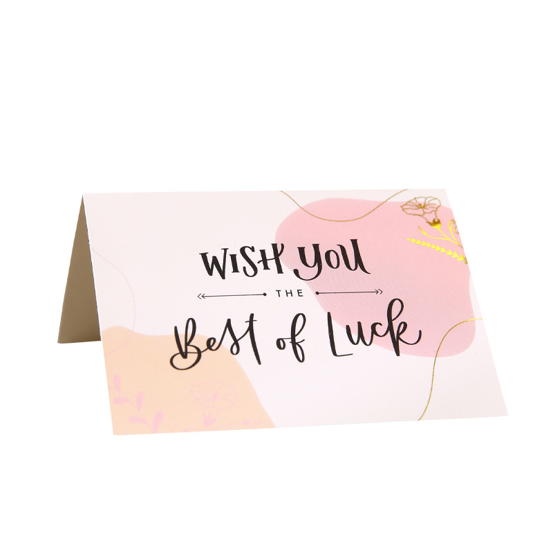 Gold foil greeting card birthday gift card flower shop gift card blessing greeting card