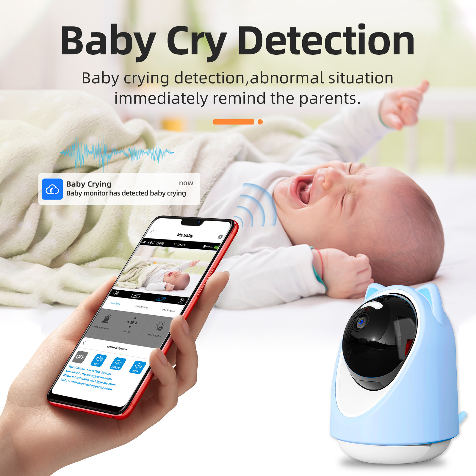 5G Baby Monitor with APP HD Care baby monitor Home Baby Camera