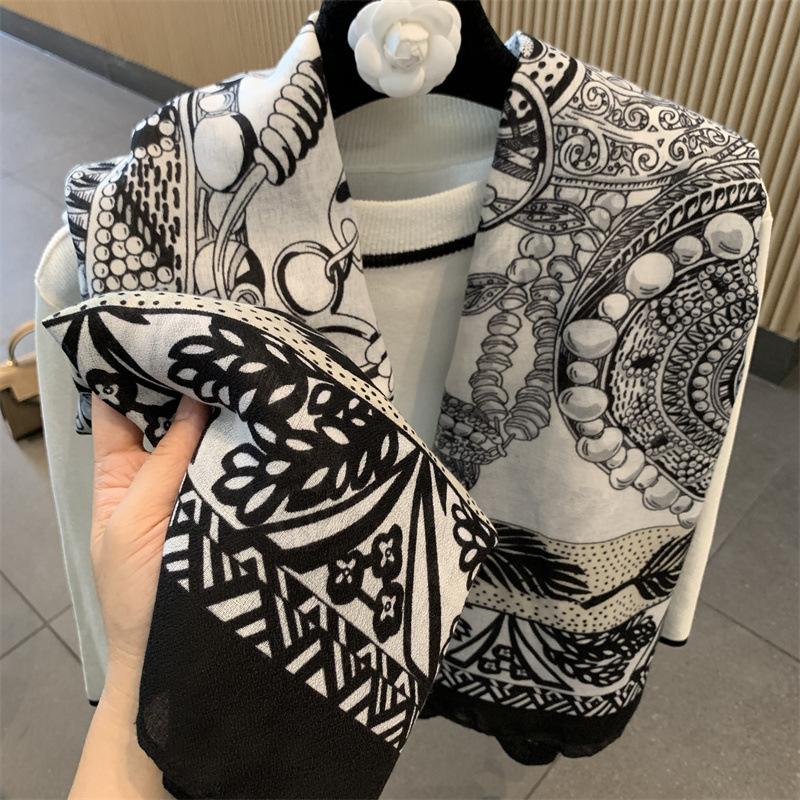 Small plaid linen scarf for women, summer thin sunscreen large square scarf, air-conditioned room outer layer shawl scarf